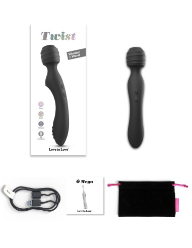 Wand Twist 12 x 3.5cm Black