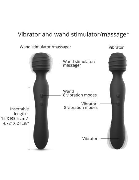Wand Twist 12 x 3.5cm Black