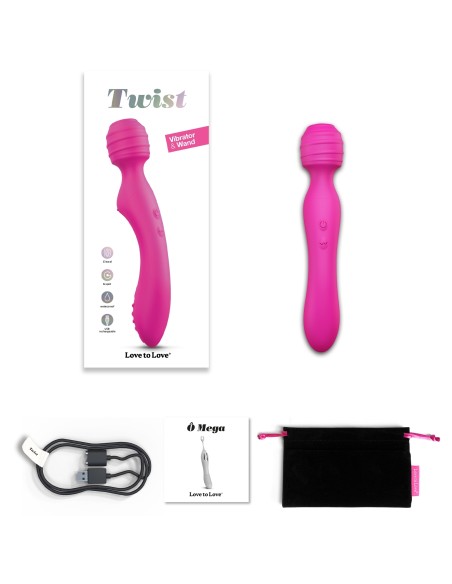 Wand Twist 12 x 3.5cm Pink