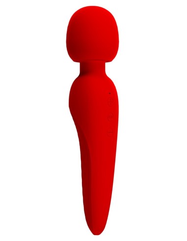 Wand Meredith 21.5cm Tête 50mm Rouge | FetishXplore
