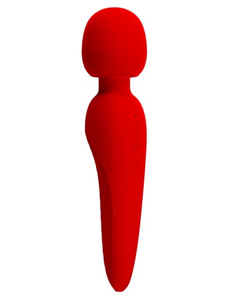 Wand Meredith 21.5cm Tête 50mm Rouge | FetishXplore