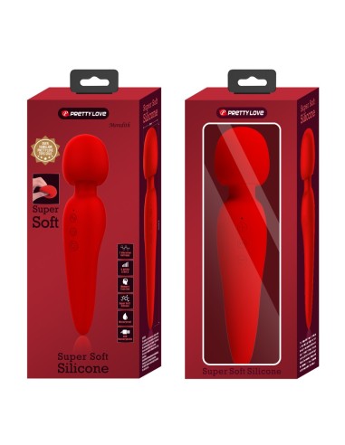 Wand Meredith 21.5cm Tête 50mm Rouge | FetishXplore
