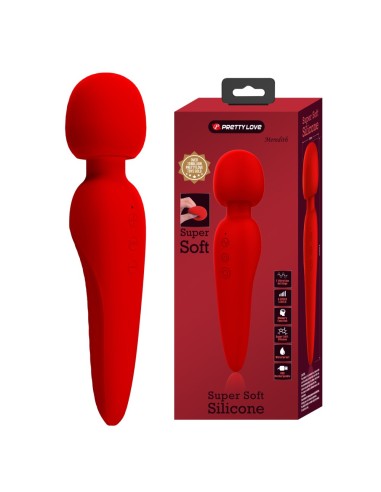 Wand Meredith 21.5cm Tête 50mm Rouge | FetishXplore
