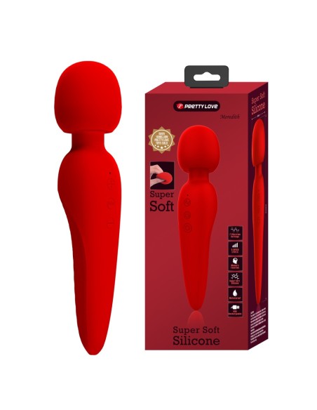 Wand Meredith 21.5cm Tête 50mm Rouge | FetishXplore