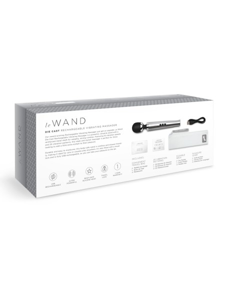 Wand Die Cast Rechargeable 29cm Head 51mm Grey