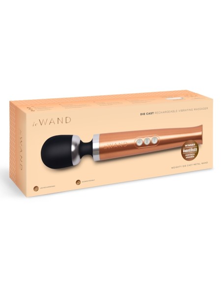 Wand Die Cast Rechargeable 29cm Tête 51mm Doré | FetishXplore