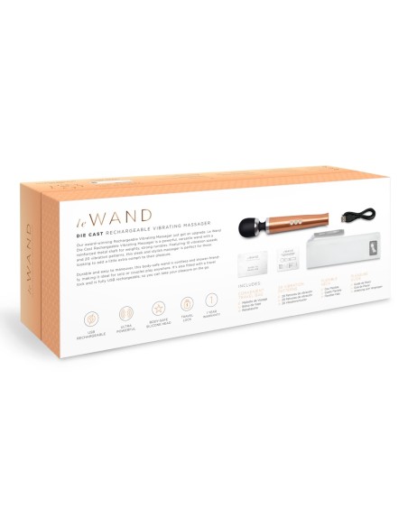 Wand Die Cast Rechargeable 29cm Tête 51mm Doré | FetishXplore