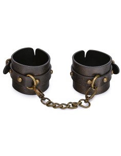 Menottes Poignets Vintagy Cuir Vintage BDSM Marron | FetishXplore 2