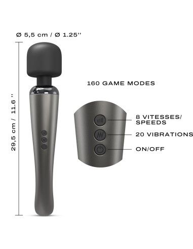 Wand Megawand Dorcel Tête 55mm Argenté | FetishXplore
