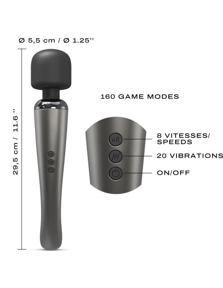 Wand Megawand Dorcel Tête 55mm Argenté | FetishXplore