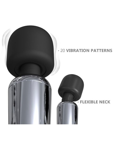 Stimulator Wand Silvery 30 cm - Head 55 mm Silver