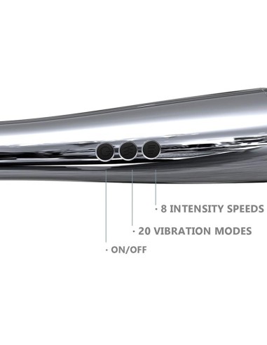 Stimulator Wand Silvery 30 cm - Head 55 mm Silver