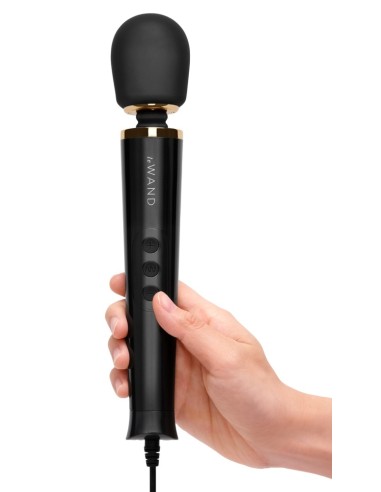 Wand Powerful Petite Plug-in 25cm Tête 47mm Noir | FetishXplore