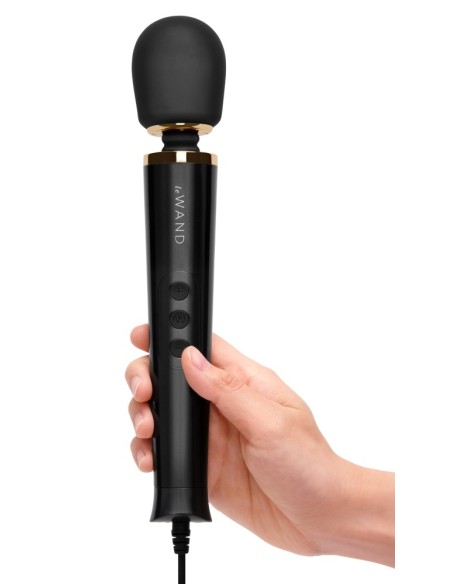 Wand Powerful Petite Plug-in 25cm Tête 47mm Noir | FetishXplore