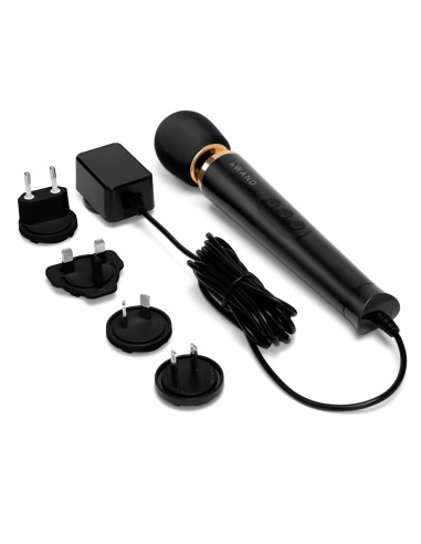 Wand Powerful Petite Plug-in 25cm Tête 47mm Noir | FetishXplore