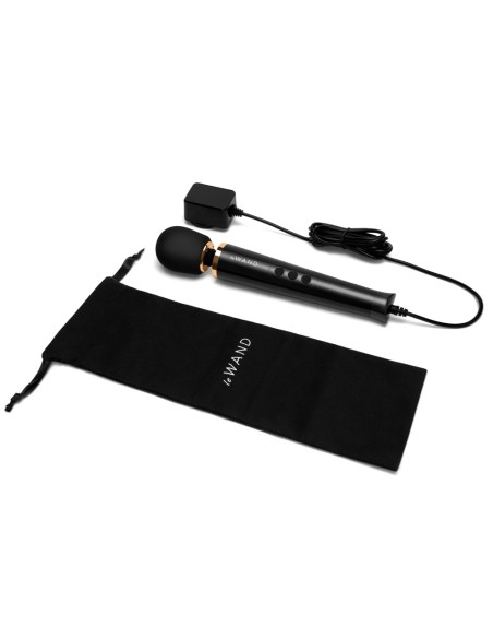 Wand Powerful Petite Plug-in 25cm Tête 47mm Noir | FetishXplore