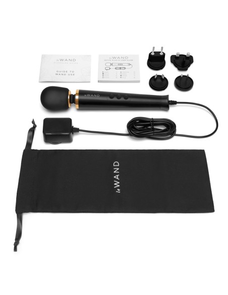 Wand Powerful Petite Plug-in 25cm Tête 47mm Noir | FetishXplore
