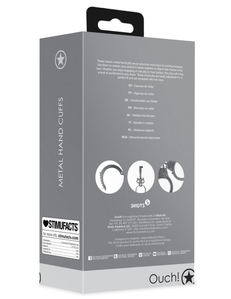 Menottes Métal Realcuffs Ajustables Double Chaînette | FetishXplo