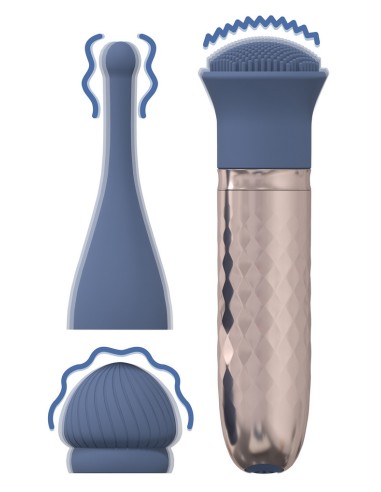 Le Thrill Vibrateur Interchangeable 10 Vitesses Bleu | FetishXplore