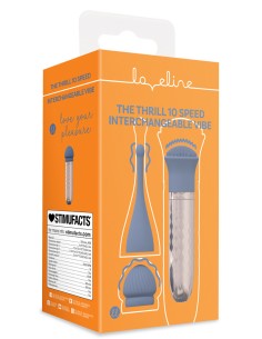 Le Thrill Vibrateur Interchangeable 10 Vitesses Bleu | FetishXplore 2
