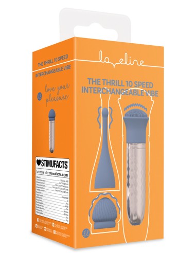 Le Thrill Vibrateur Interchangeable 10 Vitesses Bleu | FetishXplore