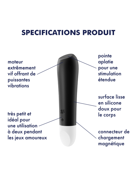 Mini Vibro Ultra Power Bullet 2 Satisfyer Noir | FetishXplore