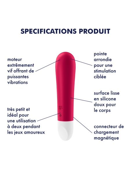 Ultra Power Bullet 1 Satisfyer Red Clitoral Stimulator