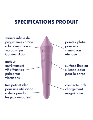 Ultra Power Bullet 8 Satisfyer Lilac Clitoris Stimulator