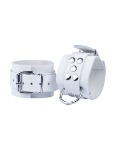 Menottes en Cuir Ultra Blanches BDSM The Red | FetishXplore