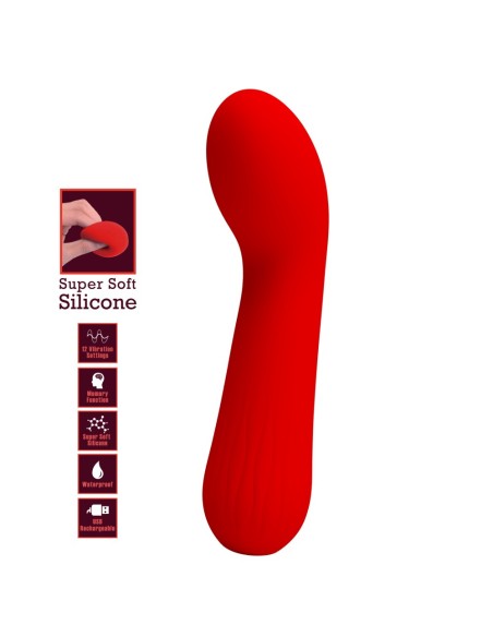 Faun Vibrating Prostate Stimulator 14 x 3.4cm Red
