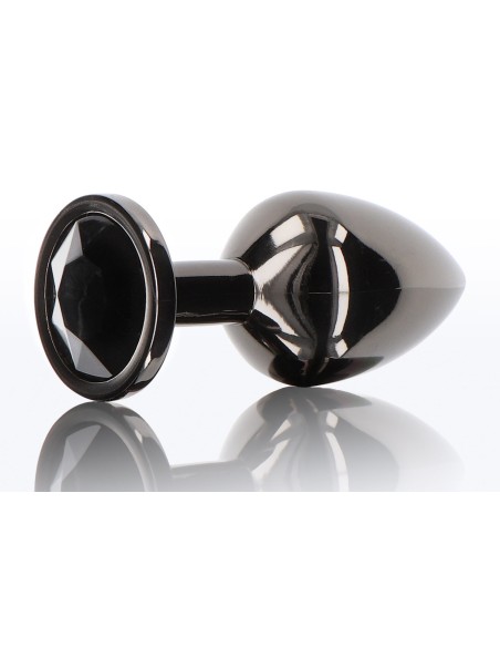 Analog Jewel Plug Diamond Jewel M 7 x 3.3cm Black