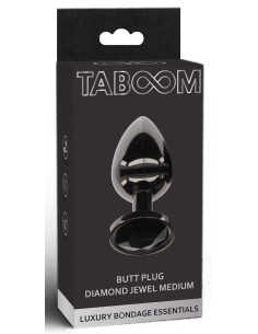 Plug Bijou Anal Diamond Jewel M 7 x 3.3cm Noir | FetishXplore 2
