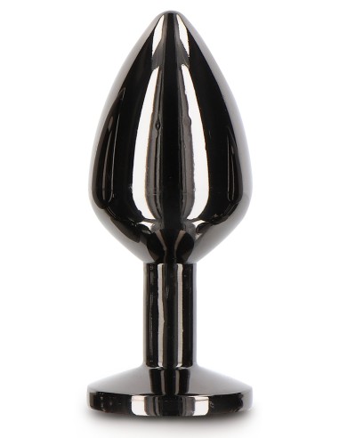 Analog Jewel Plug Diamond Jewel M 7 x 3.3cm Black
