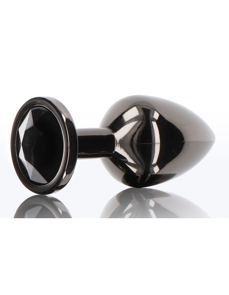 Plug Bijou Anal Diamond Jewel L 8 x 4cm Noir | FetishXplore