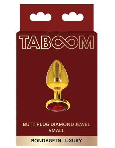 Plug Bijou Anal Jewel Taboom S 6 x 2.7cm Doré & Rouge | FetishXplore