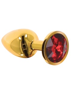 Plug Bijou Anal Jewel Taboom 7.5 x 3.3cm Doré & Rouge | FetishXplore