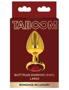 Plug Bijou Anal Jewel Taboom 8 x 4cm Doré & Rouge | FetishXplore 2