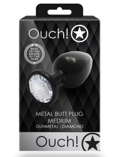 Bijou Anal Round Gem M 7 x 3.3cm Noir Transparent | FetishXplore 2