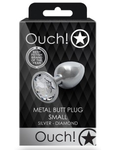 Bijou Anal Round Gem S 6 x 2.6cm Argenté Transparent | FetishXplore 2