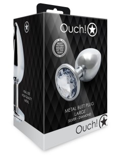 Bijou Anal Round Gem L 8 x 4cm Argenté Transparent | FetishXplore 2