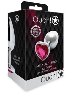 Bijou Anal Heart Gem M 7 x 3.3cm Argenté-Rose | FetishXplore 2