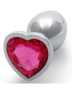 Bijou Anal Heart Gem S 6 x 2.6cm Argenté-Rose | FetishXplore