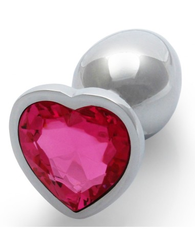 Bijou anal Heart Gem S 6 x 2.6cm Silver-Pink