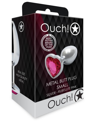 Bijou anal Heart Gem S 6 x 2.6cm Silver-Pink