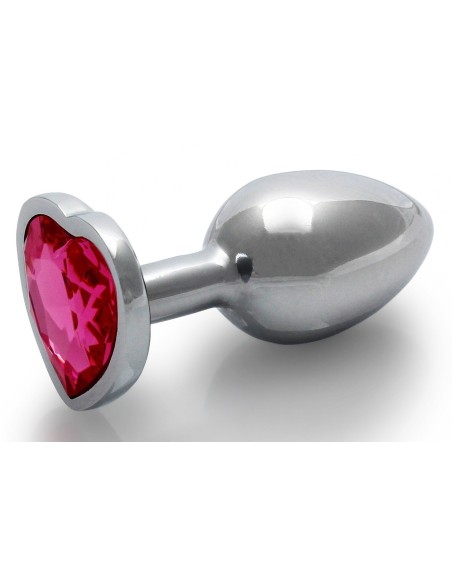 Bijou anal Heart Gem S 6 x 2.6cm Silver-Pink