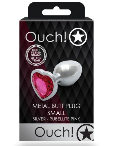 Bijou anal Heart Gem S 6 x 2.6cm Silver-Pink