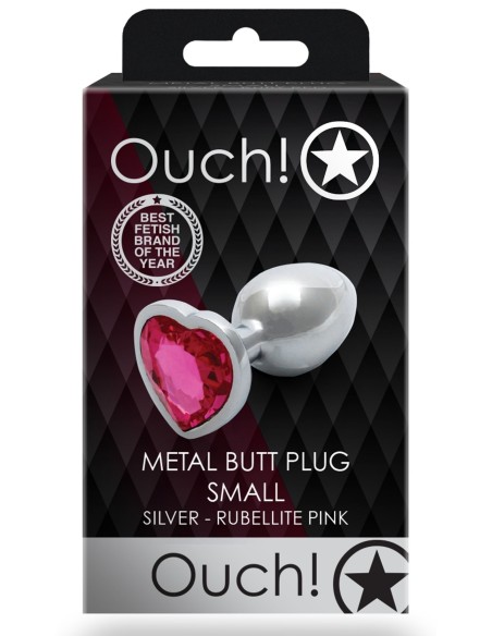 Bijou anal Heart Gem S 6 x 2.6cm Silver-Pink