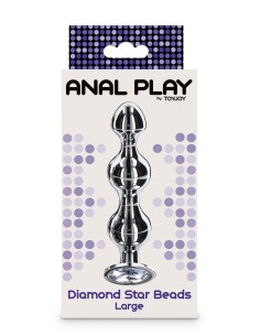 Plug Bijou Diamond Star Beads L 12 x 2.9cm | FetishXplore 2