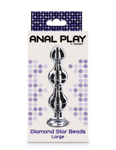 Plug Bijou Diamond Star Beads L 12 x 2.9cm | FetishXplore