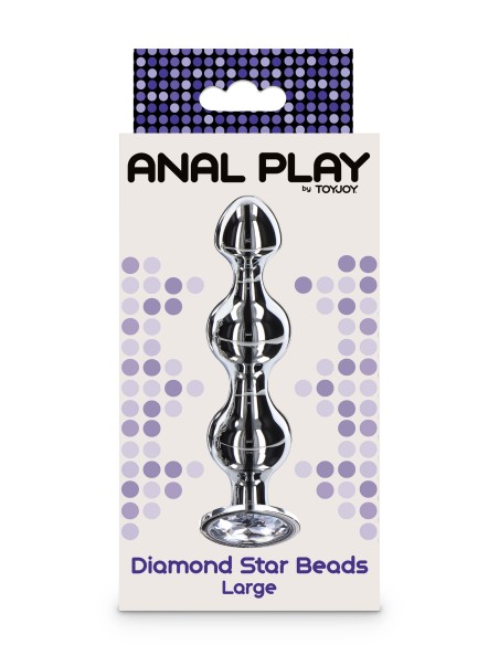 Plug Bijou Diamond Star Beads L 12 x 2.9cm | FetishXplore